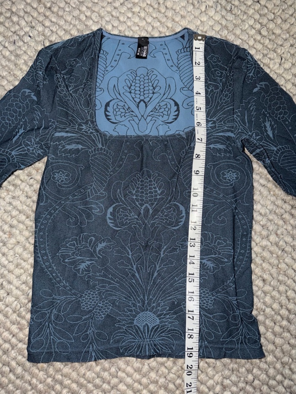 Wolford Velvet Mix Blue Long Sleeve - Picture 6 of 11